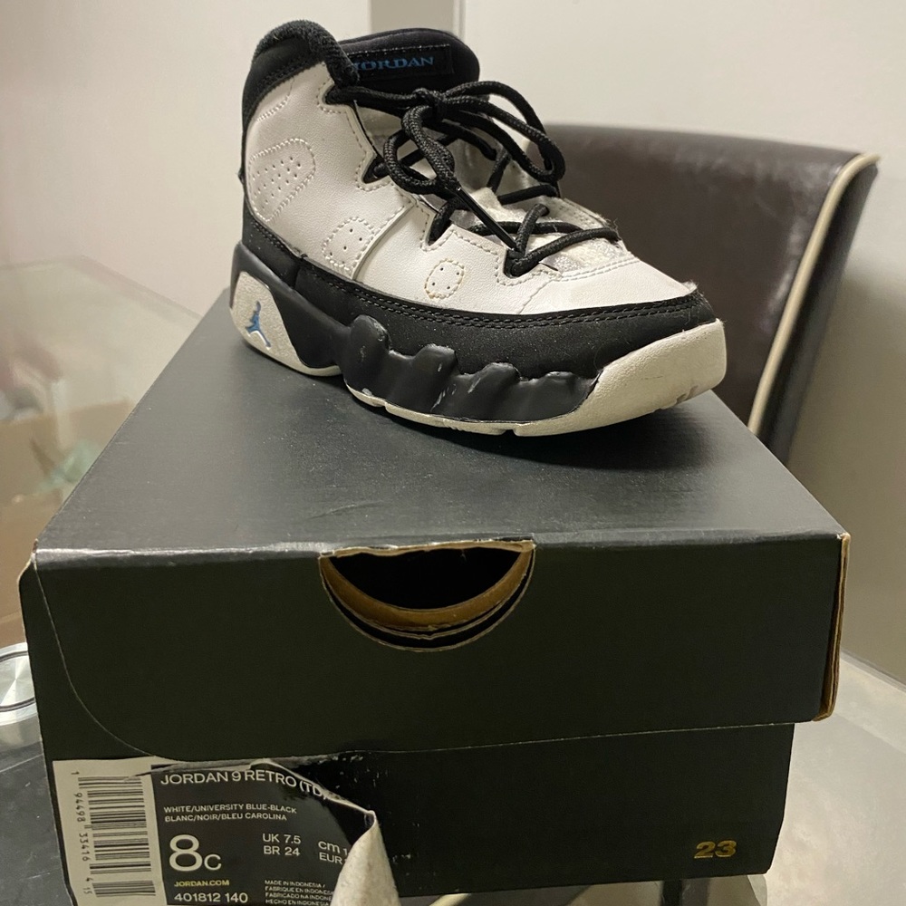 Toddler Air Jordan 9s size 8